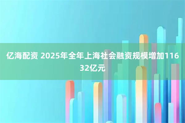 亿海配资 2025年全年上海社会融资规模增加11632亿元