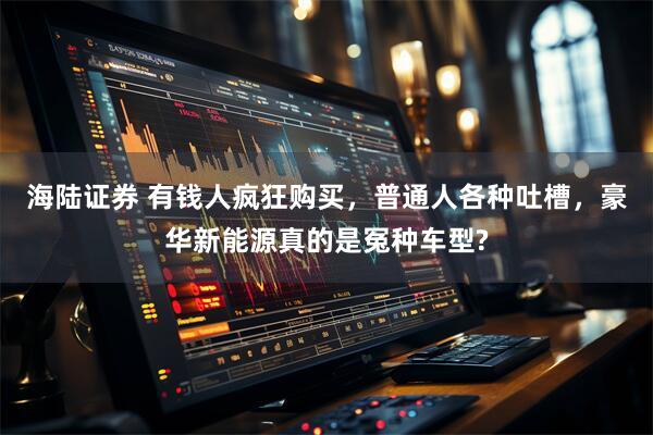 海陆证券 有钱人疯狂购买，普通人各种吐槽，豪华新能源真的是冤种车型?